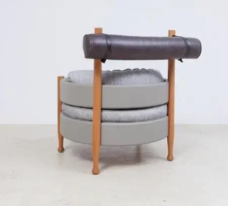 

For European Light Luxury Art Solid Wood Sofa Chair Living Room Balcony Leisure Chair Nordic Designer Creative Single Sofa