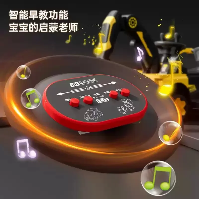 Kids Ride‑On Excavator Toy Car Electric & Sliding Dual Mode Digger Vehicle With Music Light For Children Outdoor Playing