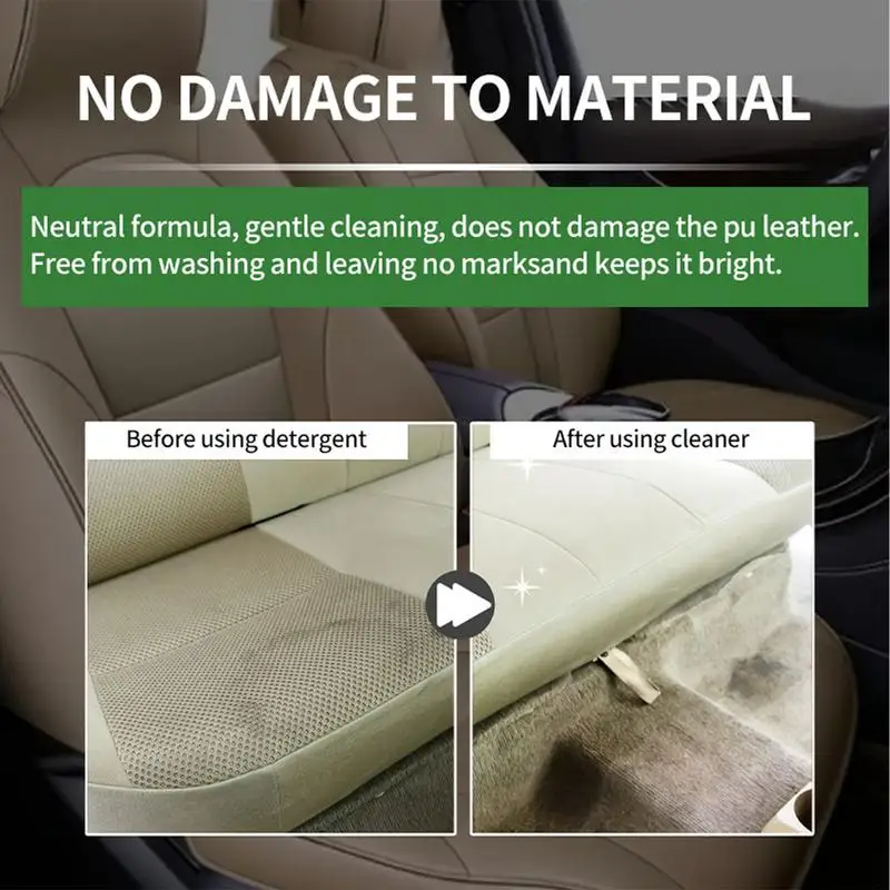 Car Interior Seat Cleaner 6.76oz Foaming Car Dashboard Cleaner No Need To Wash Dash Cleaner Multifunctional For Ceiling Cloth