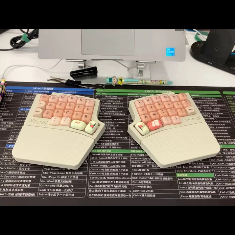 Futago 40% Wireless Split Keyboard with Palm Rest PLA Case Hot Pluggable Bluetooth/wired Separate Keyboard Ergonomics Zmk/VIAL