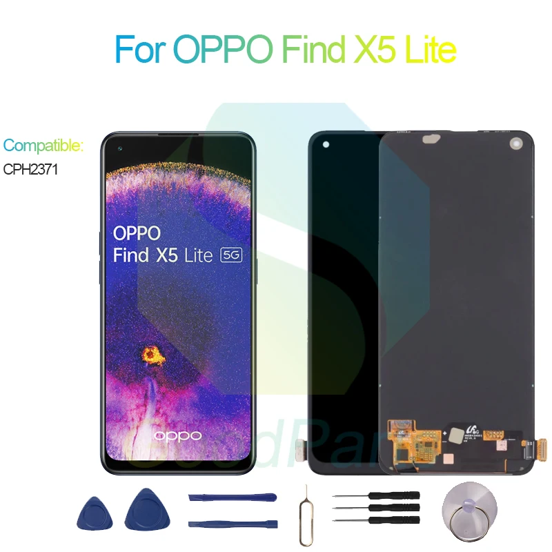 

For OPPO Find X5 Lite LCD Display Screen 6.43" CPH2371 Find X5 Lite Touch Digitizer Assembly Replacement