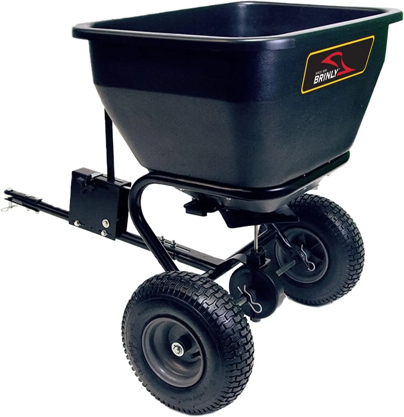 Tow Behind Broadcast Spreader with Universal Hitch, 175 lb., Matte Black