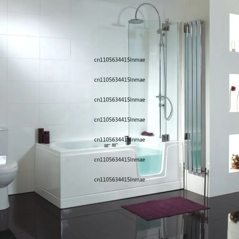 Adult Soaking Shower Space Saver Modern Shape Cheap Acrylic Walk  Bathtub