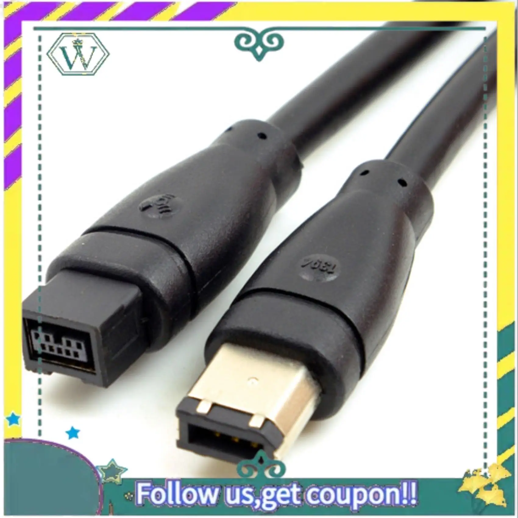 

NEW Firewire IEEE 1394B Cable 9Pin To 6Pin 800Mbps Data Cable