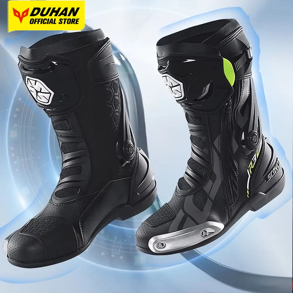 

New Motocross Boots Offering Robust PU Leather Protection With A Contemporary Design For Both Style And Safety Moto Boots