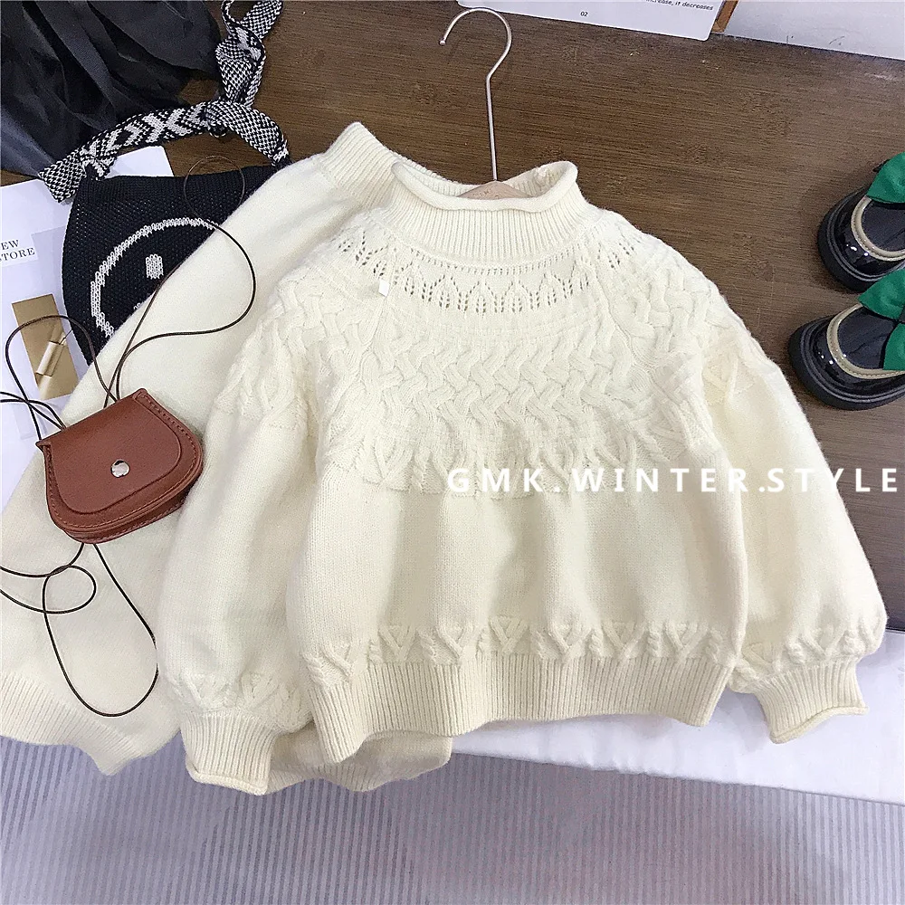 

Korean children's clothing sweet girl knitted sweater foreign style girls autumn and winter clothing new children's sweater knit
