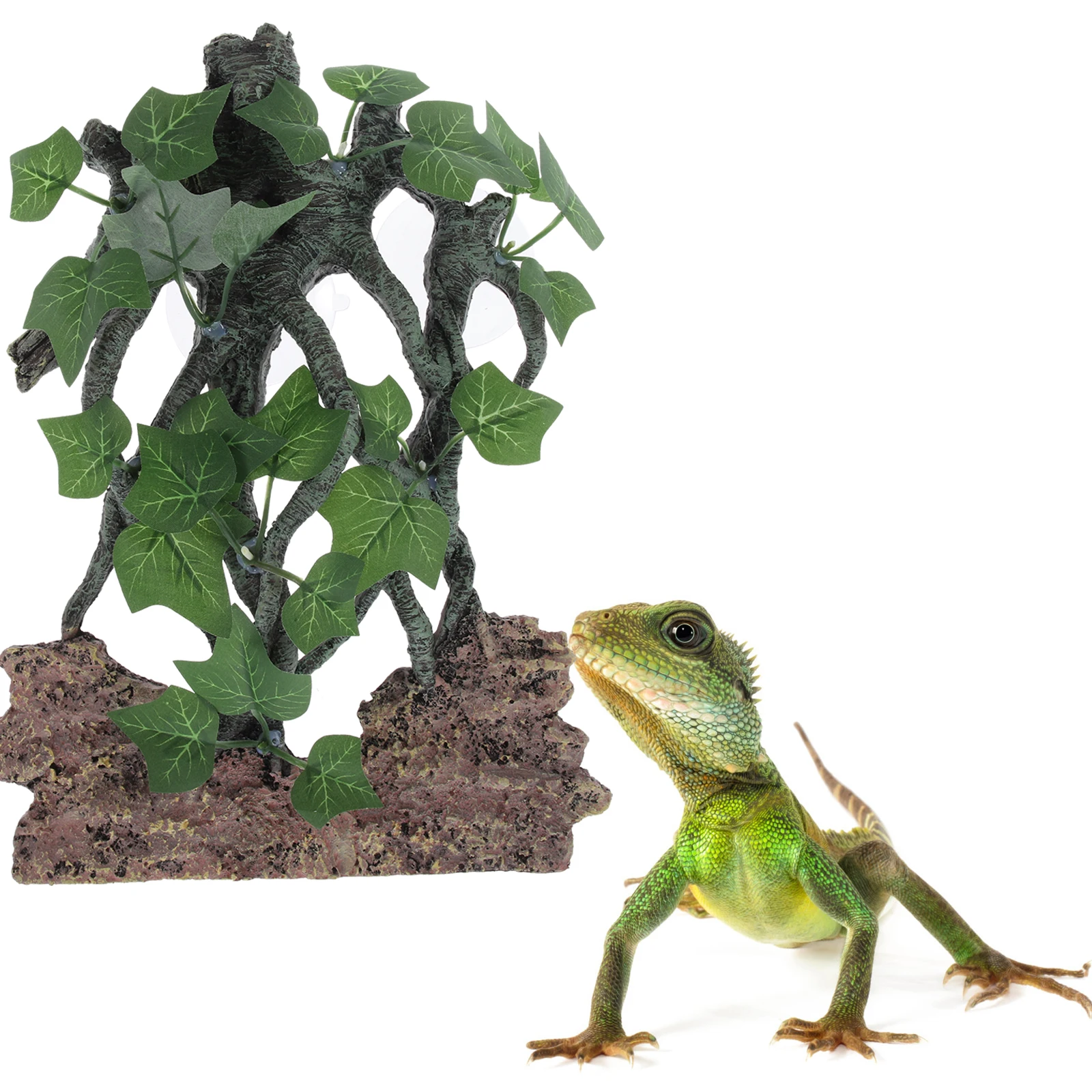 

Resin Reptile Corner Branch Rock Climbing Ornament Suction Cup Terrarium Decor Reptile Habitat Accessories Terrarium Decorations