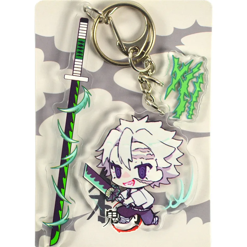 Demon Slayer Anime Peripheral Acrylic weapons Keychains Kamado Tanjirou Kamado Nezuko Backpacks Pendants Ornaments Boy Gift Toys