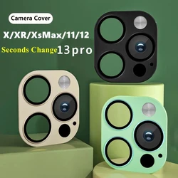Fake Camera Lens For iPhone 11 12 Second Change 16 15 14 13 12 Pro Update Back Film Modified Screen Protector Phone Stickers