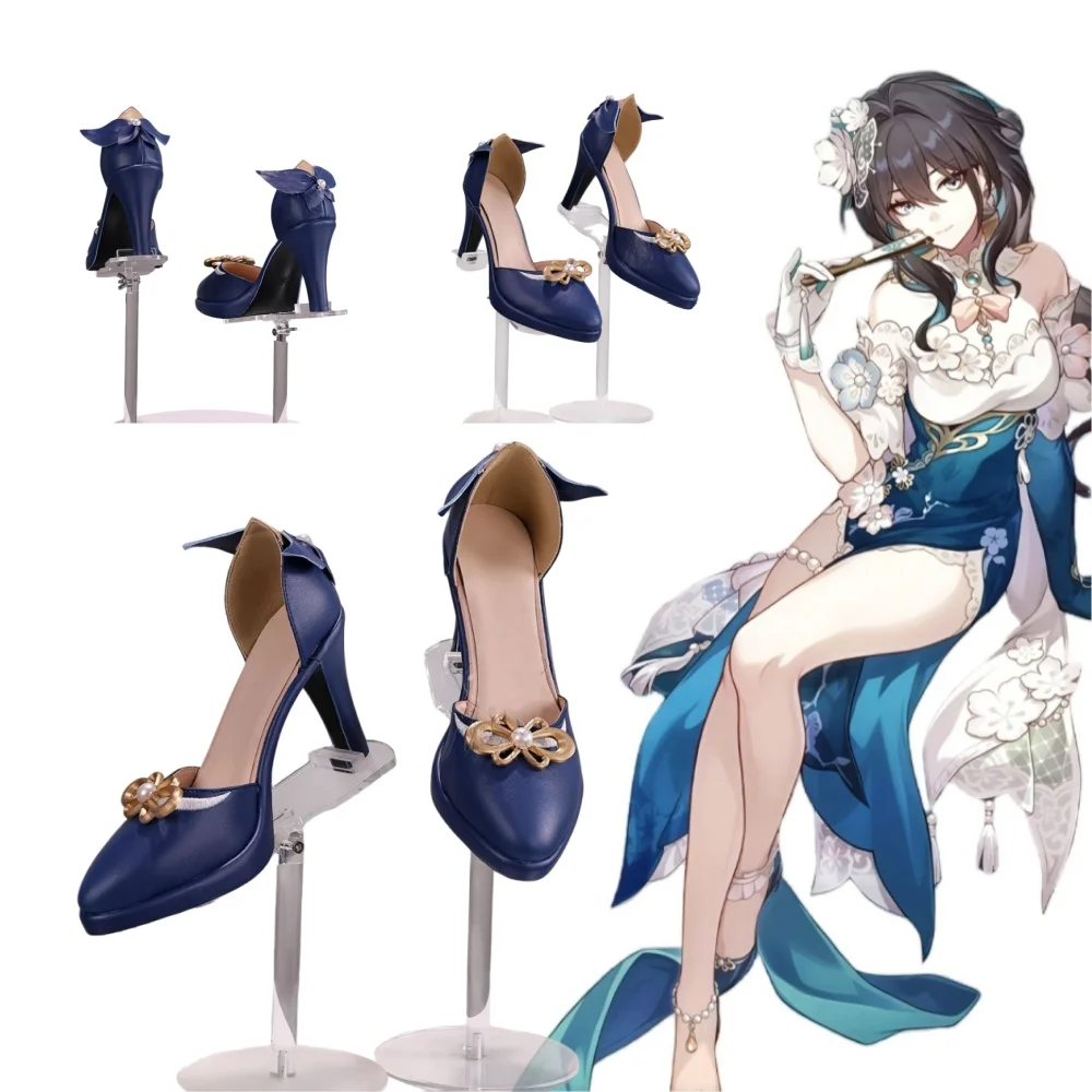 

Ruan Mei New Skin High Heels Cosplay Shoes Anime Game Honkai Star Rail Ruan Mei Accessories Props Costumes for Man Woman Shoe