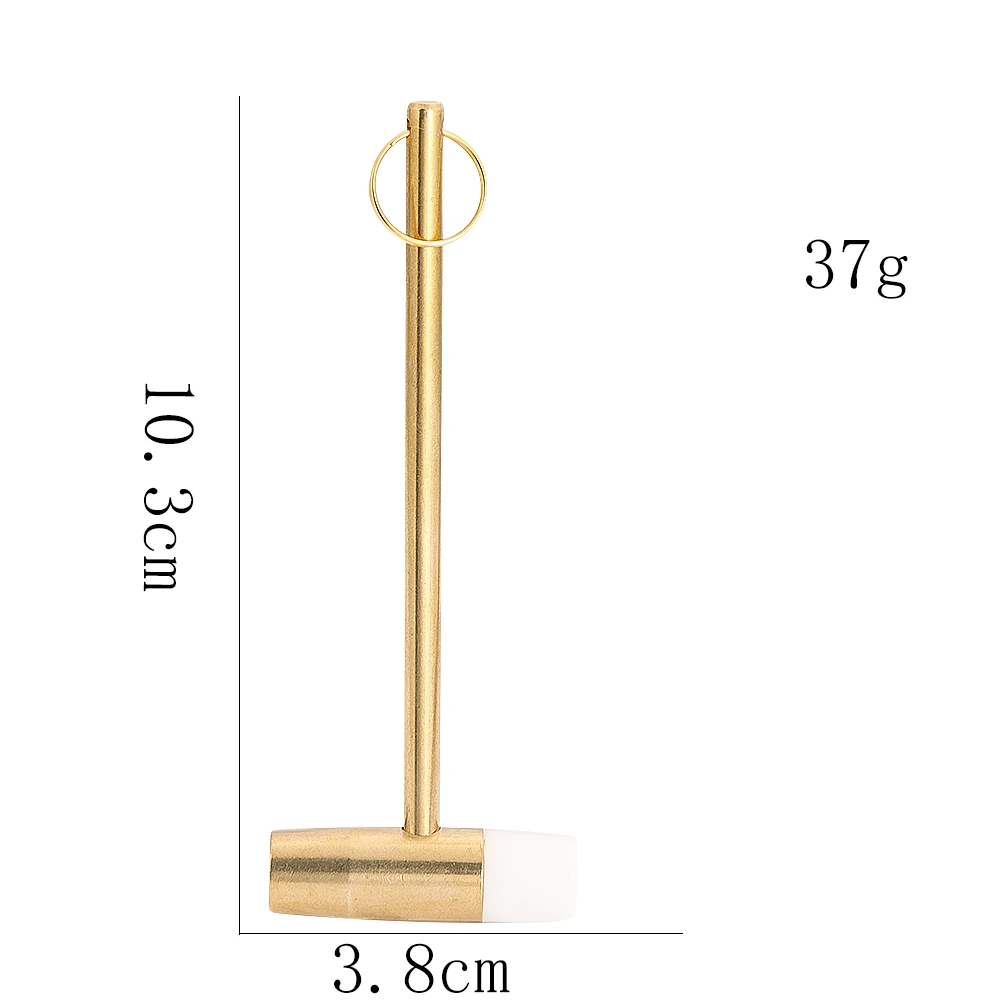 Mini martillos de cobre DIY, cabeza de martillo de goma redonda para reparación de relojes, herramientas de huevo para golpear, fabricación de