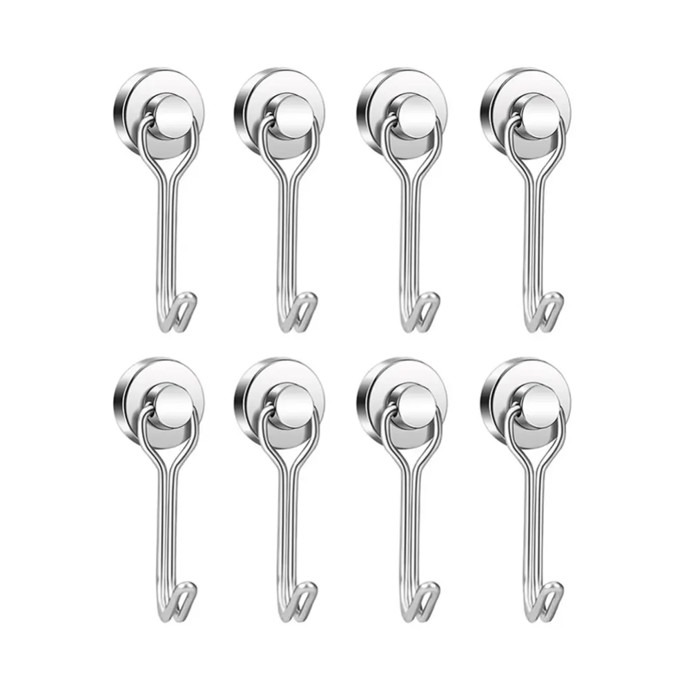 2-8PCS Strong Magnetic Hooks Multi-Purpose Storage Hooks Home Kitchen Bar Heavy Duty Magnetic Hook Bathroom Hangers Magnet Hook