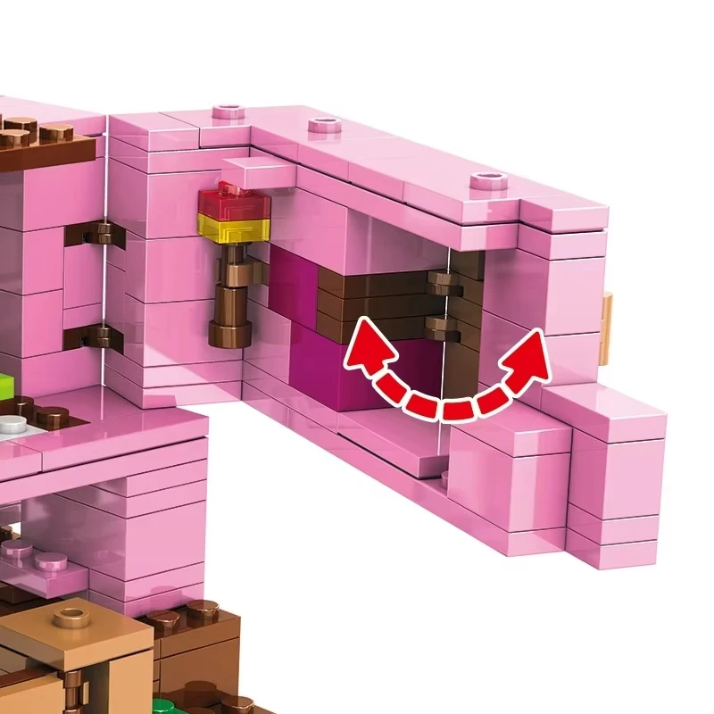 جديد الكرتون الحيوان خنزير بناء الالعاب العملاقة لغز الأطفال DIY بها بنفسك التخييم منزل التجمع لعبة هدية عيد ميلاد للأطفال #4