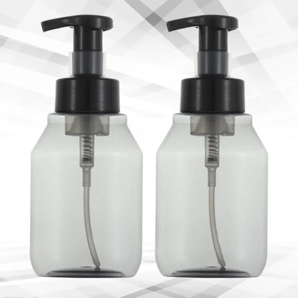

2Pcs Foaming Pump Bottles 350Ml Transparent Portable Refillable Bubble Maker Containers Travel Dispenser Leakproof Pack
