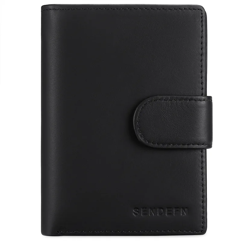 Genuine Leather RFID Wallet For Men Vintage With Coin Pocket Short Wallets Brand Fold Standard Walet With Card Holders Man Purse