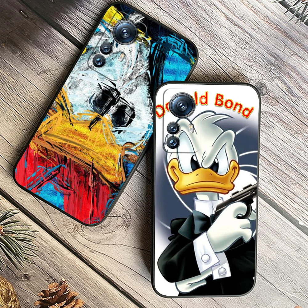 Disney Cartoon Donald Duck For Xiaomi Mi 13T 13 12T 12 11T 11i 11 A3 10T 10 9 Pro Lite Ultra 5G Black Back Phone Case