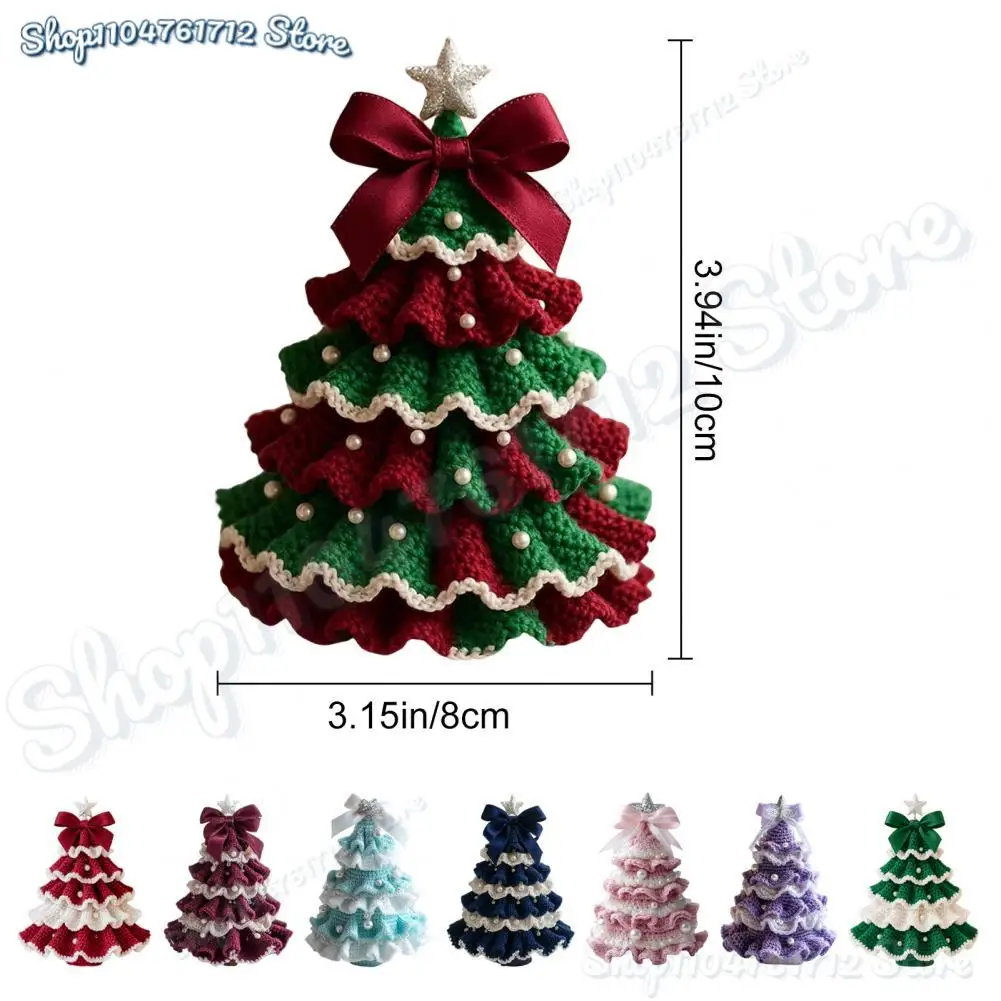 

DIY Crochet Christmas Tree Kit – Handmade Holiday Decoration Set,Beginner Christmas Kit,Tree Bow Pearl Embellishment,Starter kit