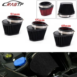 RASTP-Universal Air Filter 51mm/55mm/60mm Cleaner Oval Round Tapered Cone Clamp for Motorcycle Car Mini Bike RS-OFI100