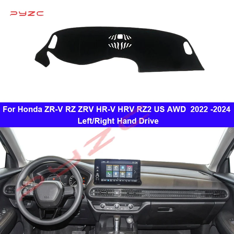 

Auto Car Dashboard Cover Dash Mat Carpet Cape For Honda ZR-V RZ ZRV HR-V HRV RZ2 US AWD 2022 2023 2024 Protector Rug