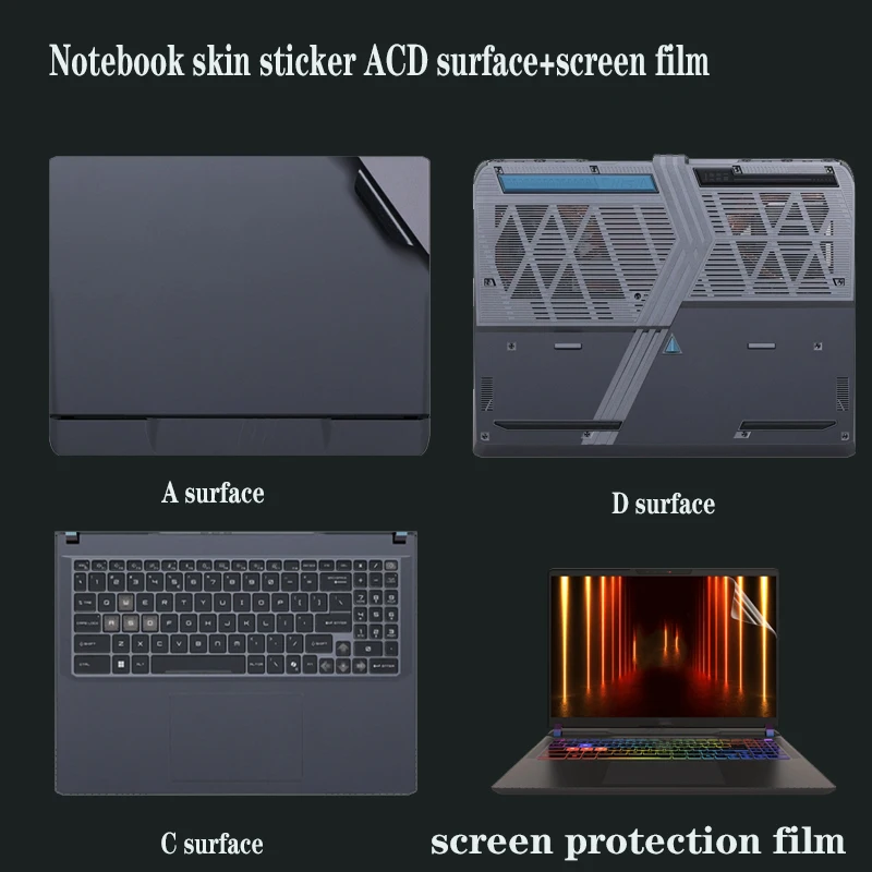 For 18inch msi Vector 18 HX AI A2XW /A18 HX A8W/A9W Laptop skin Easy-to-cut sticker screen protective film for computer body
