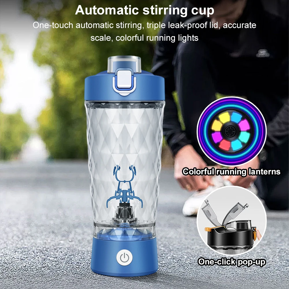 

22oz/650ml Electric Automatic Protein Shake Mixer USB Rechargeable Portable Shaker Cups Water Drink Mixer Bottles for Gym Sport