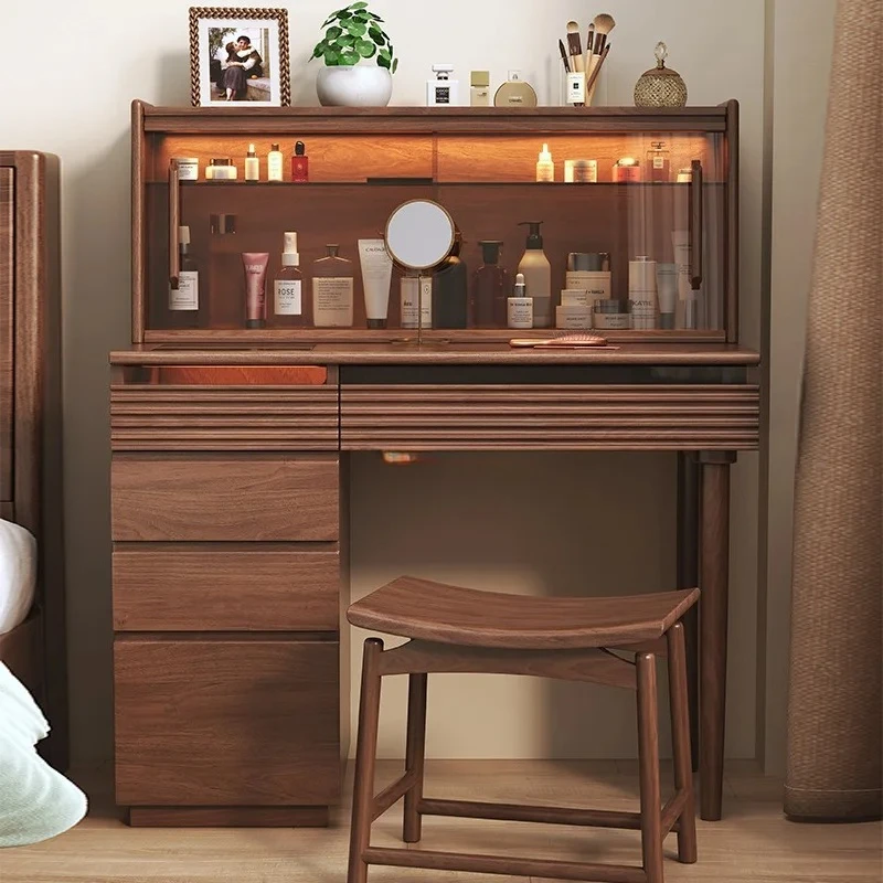 خزانة من خشب الجوز الأسود البسيط من الشمال #2