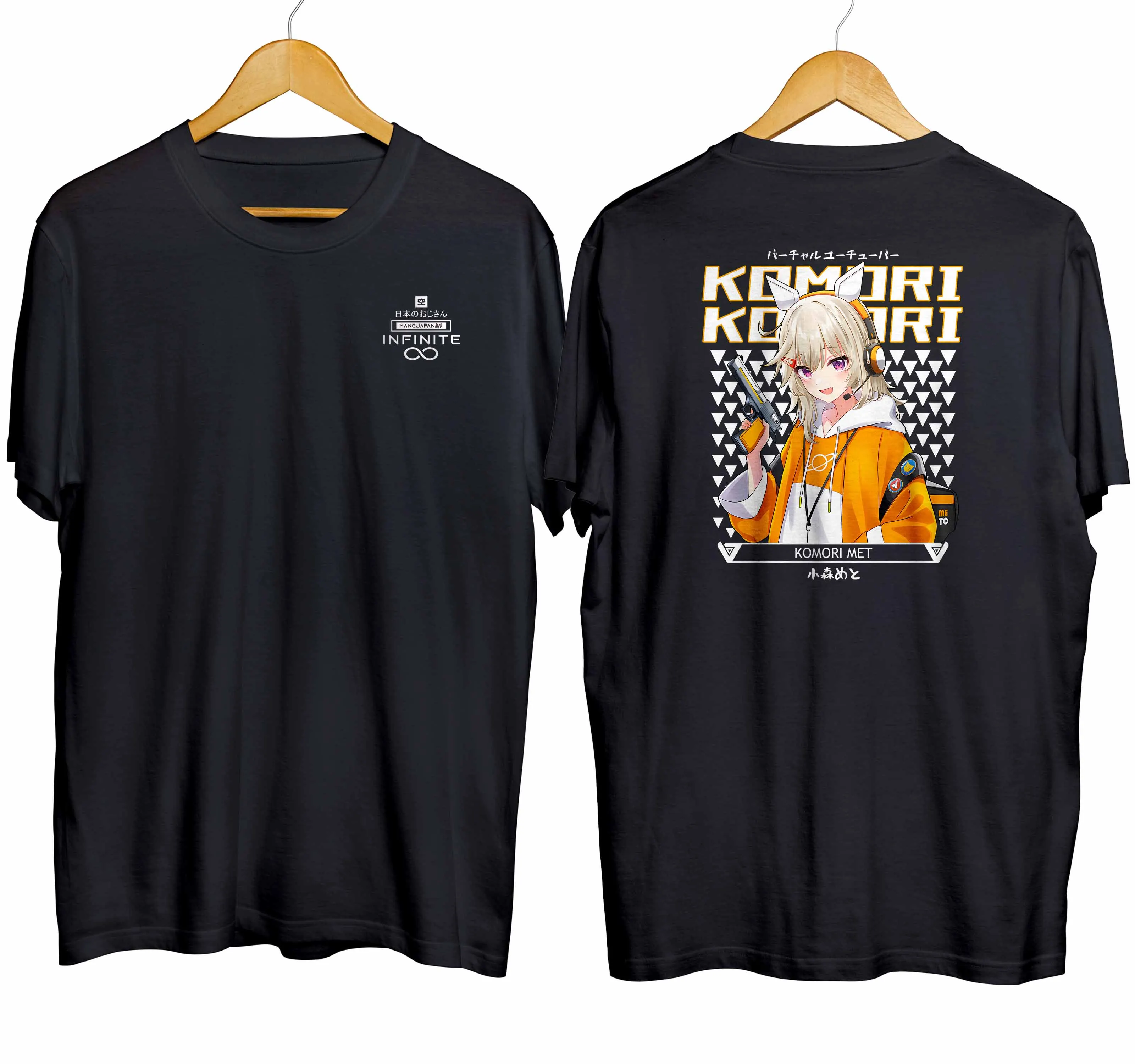 T-shirt distroanime vtuber  KOMORI MET - VSPOT 100% combed 30s