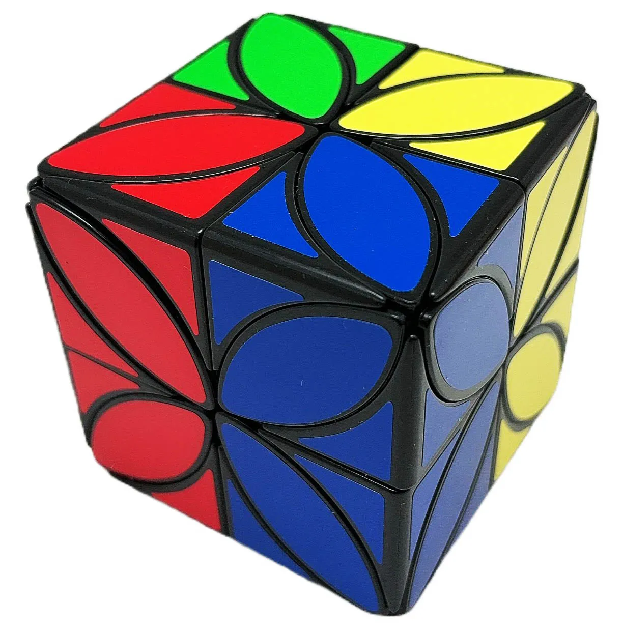 Calvin trevo de 4 folhas mais preto com cubo de etiqueta de 4/6/8 cores, quebra-cabeça profissional, brinquedos, cubo de velocidade, presente para crianças, cubo mágico