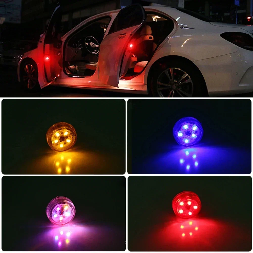 

2 шт. беспроводной 5 светодиодный предупреждающий светильник для предотвращения столкновений с открытой дверью для Hyundai ix35 iX45 iX25 i20 i30 Sonata Verna Solaris Magnetic