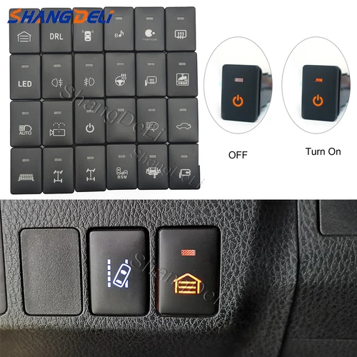 Imagen 1 del producto Luz LED DRL para coche, Radar de encendido y apagado, botón de interruptor de espejo de cámara para Mitsubishi Outlander Eclipse Cross 2018 Pajero Sport triton