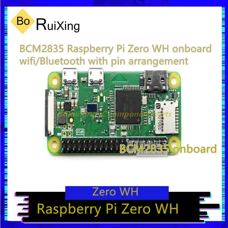 

1PCS/LOT BCM2835 Raspberry Pi Zero WH Carrying Wifi-Bluetooth With Pin Arrangement