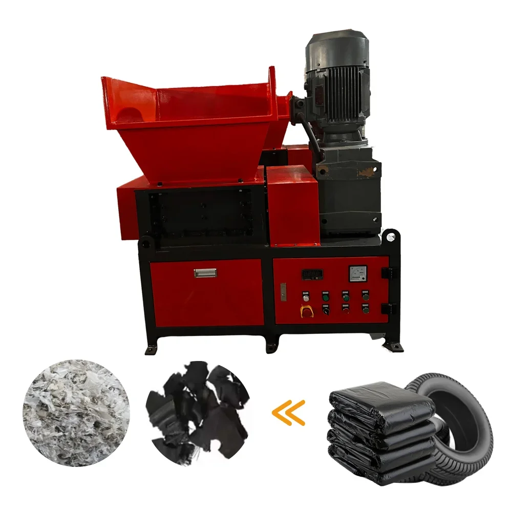 OUNAISI Factory Direct Sale 3kw Truck Tire Scrap Metal Plastic Double Shaft Shredder Machine