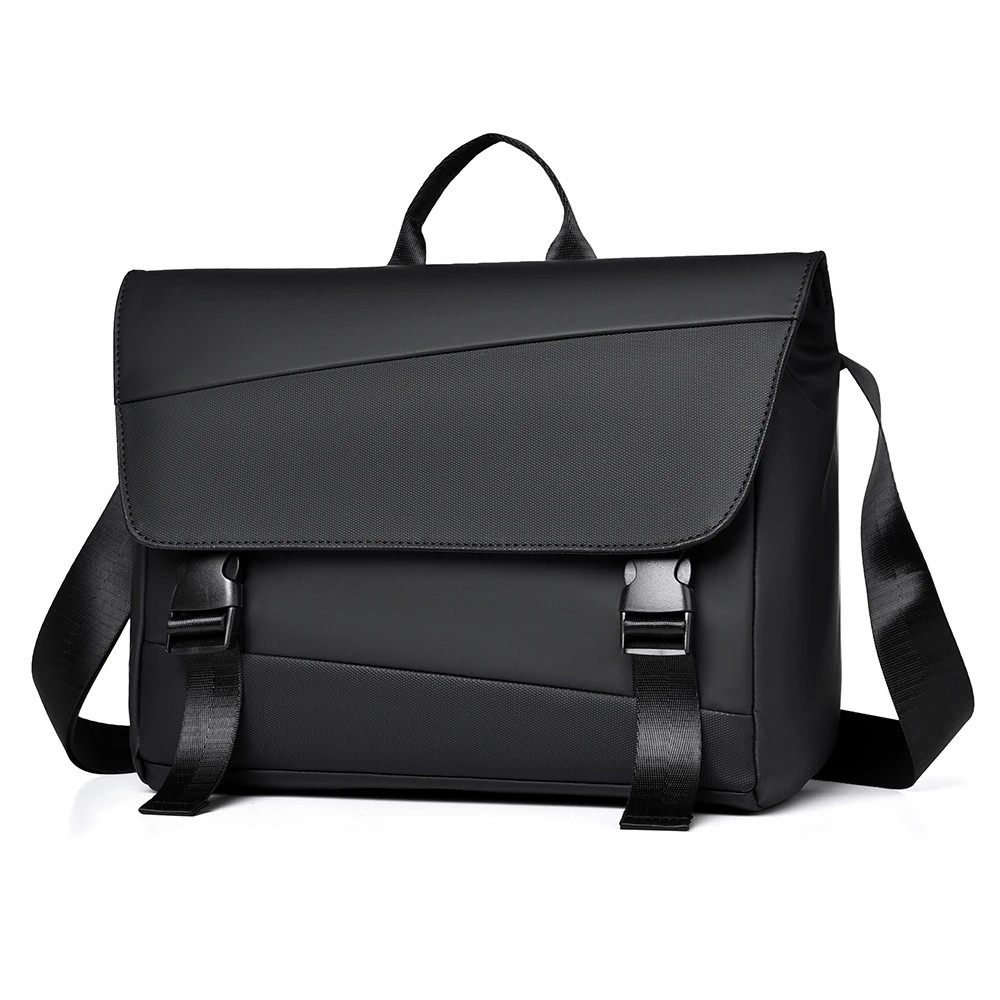 Casual Men Nylon Handbags Messenger Bags High Quality Male Waterproof Laptop Phone Crossbody Bag for Men Zipper Solid Tote Bag