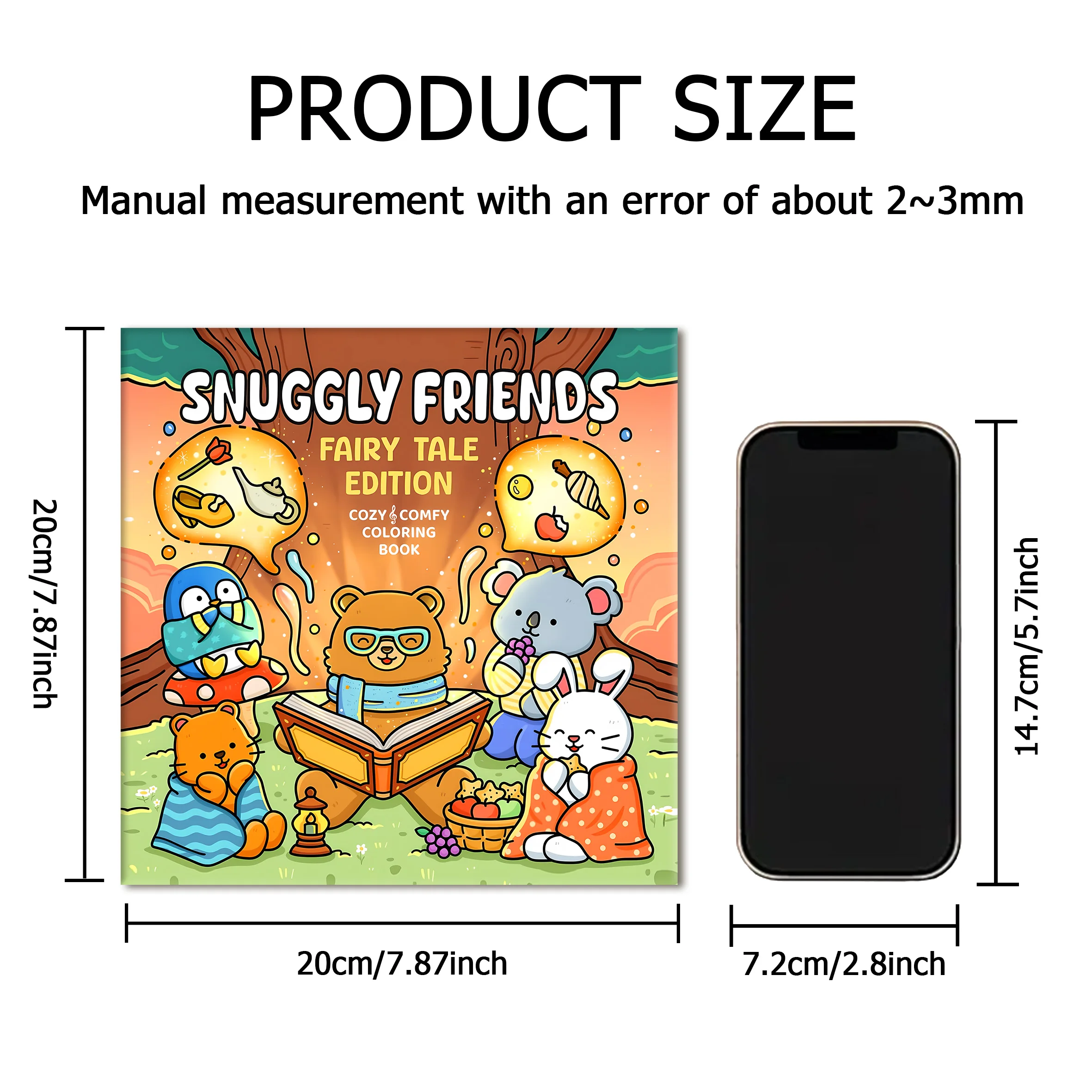 SNUGGLY FRIENDS Bold-easy Patterns Coloring Book for Adults Cute Drawing Book Perfect Gift for Party and Birthday