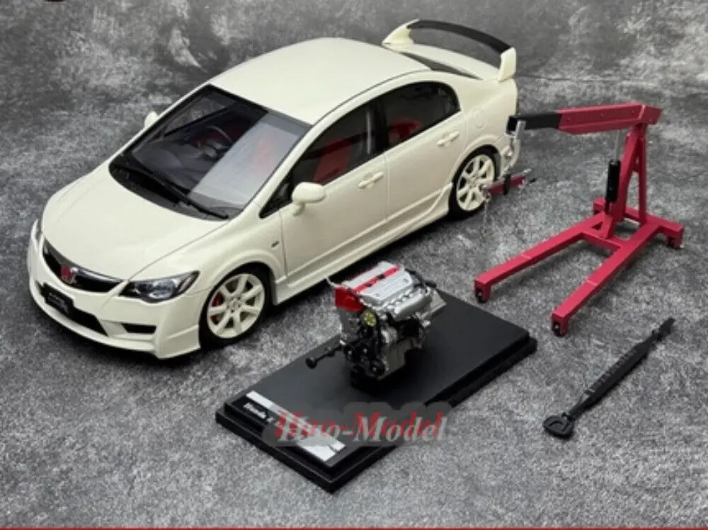 MH 1:18 For Honda Civic Type R（FD2）2007 Early Version Diecast Model Car Simulation Toys Birthday Gifts Hobby Display Collection