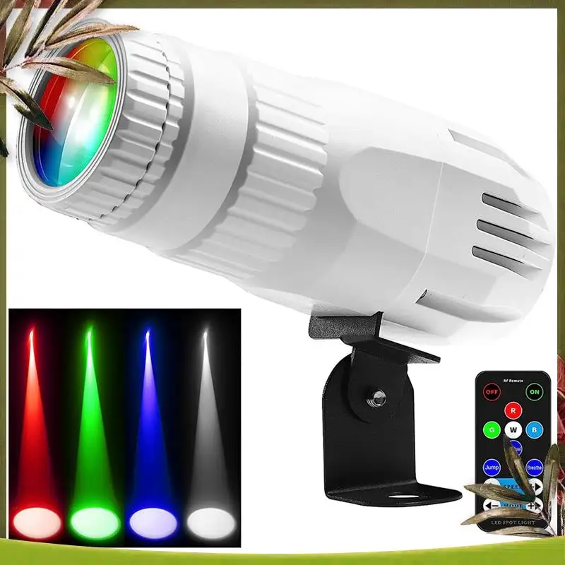 

A08P-2X Pinspot Light для диско-шара 15 Вт RGBW 4 в 1 Зеркальный шаровой светильник с дистанционным управлением для вечеринок DJ Disco Club EU Plug