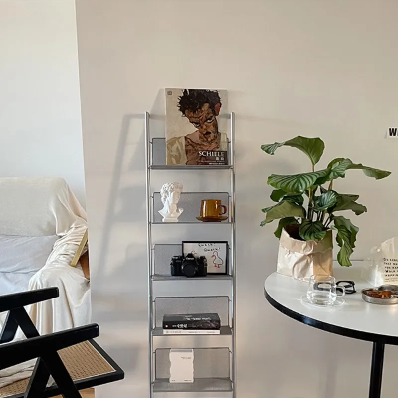 

Modern Ins Style Metal Storage Rack Simple Multi-layer Floor Standing Small Item Organizer for Home And Office