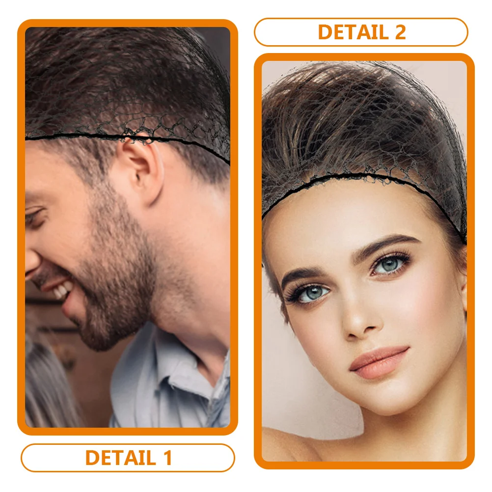 

60pcs Invisible Hair Net Elastic Mesh Bun Cover For Dancer Nurse Stewardess Women Hair Accessories Ballet Bun Maker
