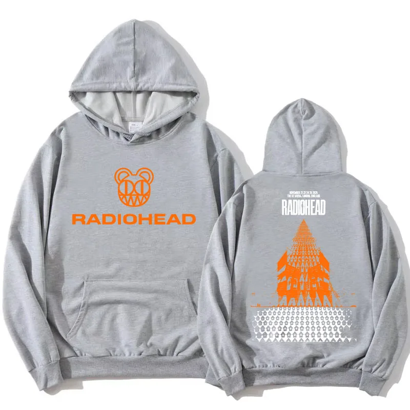 روك باند راديوهيد جولة 2025 نوفمبر هوديس الصوف الشتاء طويلة الأكمام قمصان سويت شيرت بقلنسوة موضة عادية الرجال/النساء البلوفرات