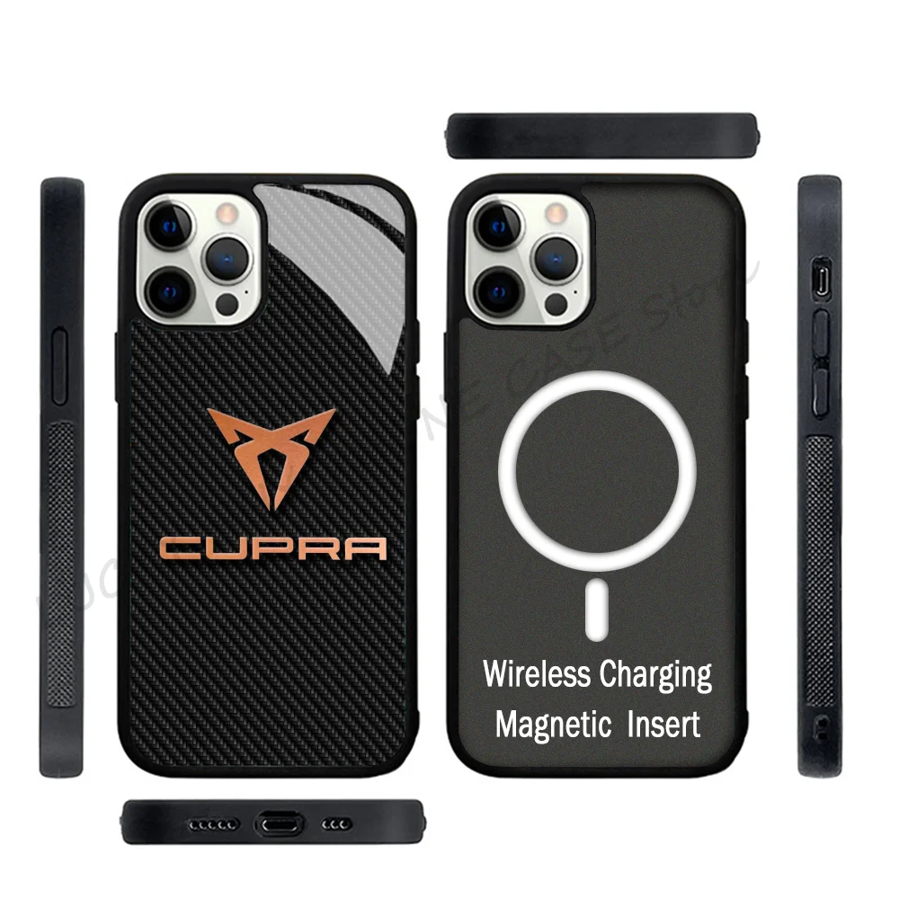 Cool Phone Case Phone Case Strong Magnetic Cupra Racing for IPhone 15 14 13 Pro Max 11 12 Mini for Magsafe