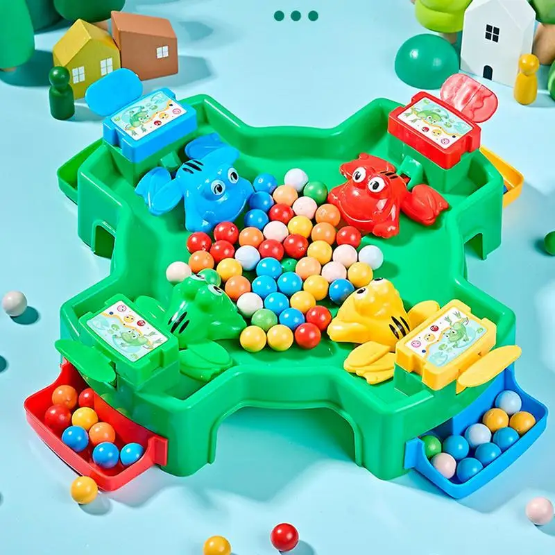 Interactive Eat Ball Frog Board Game Party game Multiplayer Competitive Race Toy Play with Friends Educational Stickers Gifts