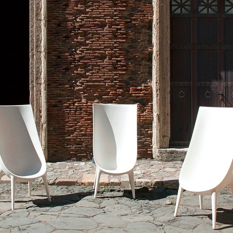 Freizeitstuhl mit hoher Rückenlehne, einfacher einzelner Tigerstuhl, Glasfaser-Modell, Wohnzimmer, Lobby