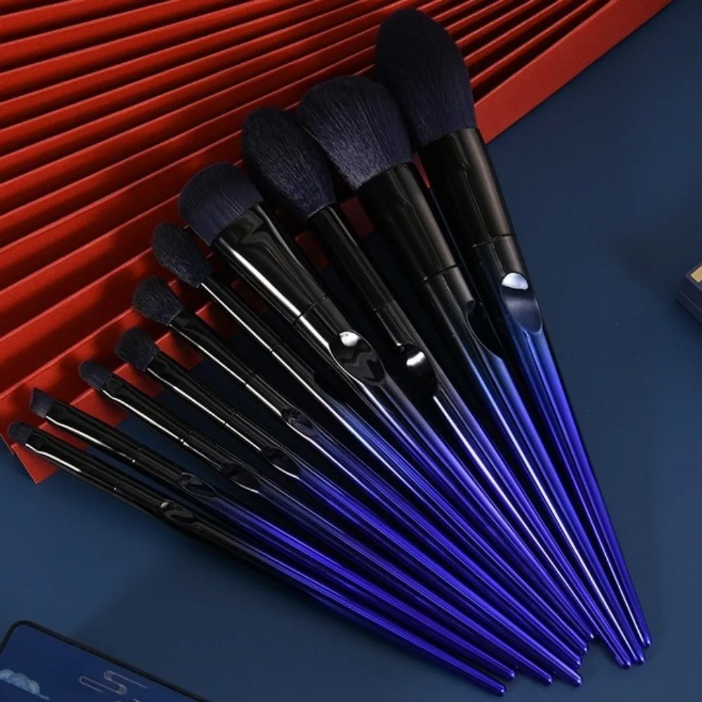 13 pennelli per trucco con setole morbide, set di pennelli per trucco sintetico per strega blu, set di pennelli per trucco per la bellezza del viso degli occhi, per principianti