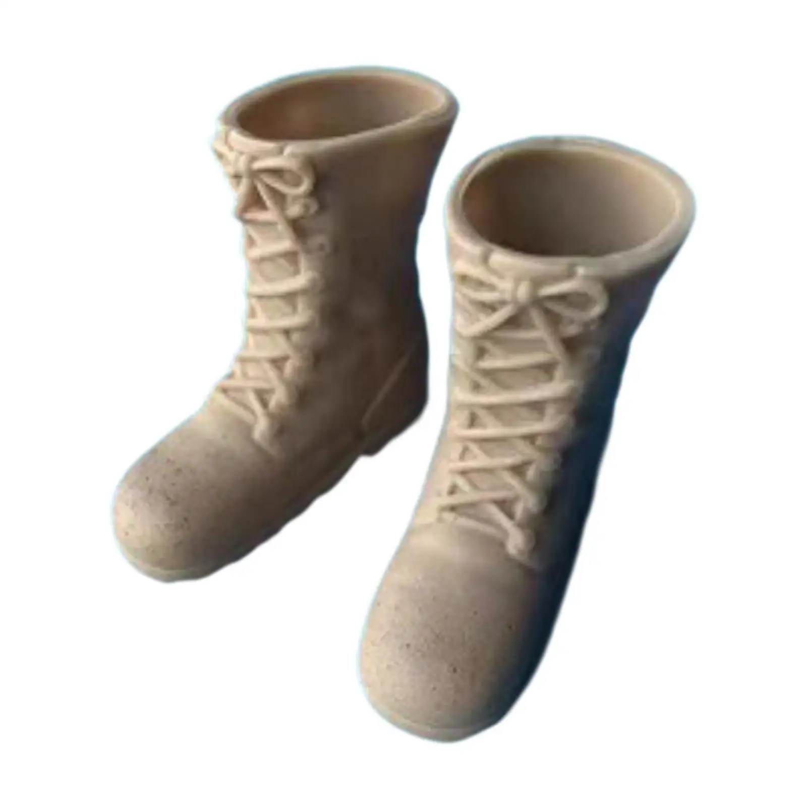 1:6 Male Figure Shoes Simulation Lace up Classic Doll Calf Boots for 12'' Action Figures Body Accessory