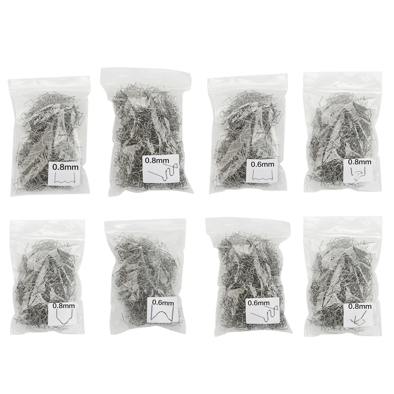 SEWS-800PCS 자동차 플라스틱 수리 표준 프리 컷 웨이브 스테이플, 범퍼 차체 수리 기계, 용접 핫 스테이플러