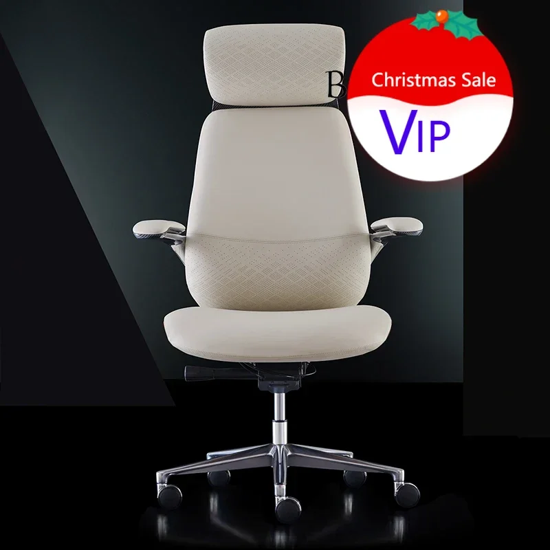 كرسي مكتب QQ خفيف فاخر من الجلد كرسي كمبيوتر مريح للدراسة على الموضة كرسي دوار للرئيس #1