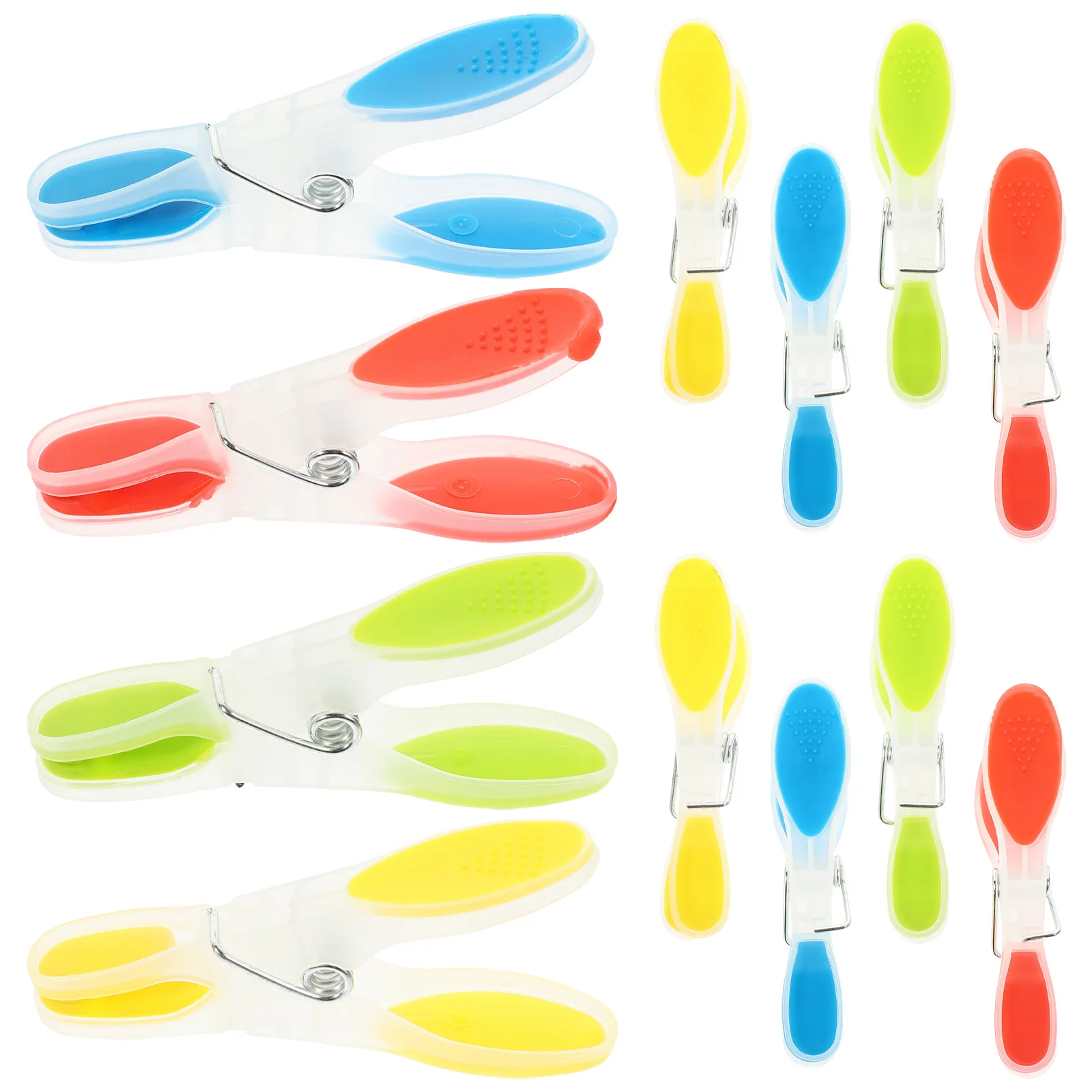

12Pcs Windproof Drying Clips Plastic Clothes Pins Strong Pinch Hangers Quilt Sock Clamp Non Slip Pant Storage Clothes Pegs