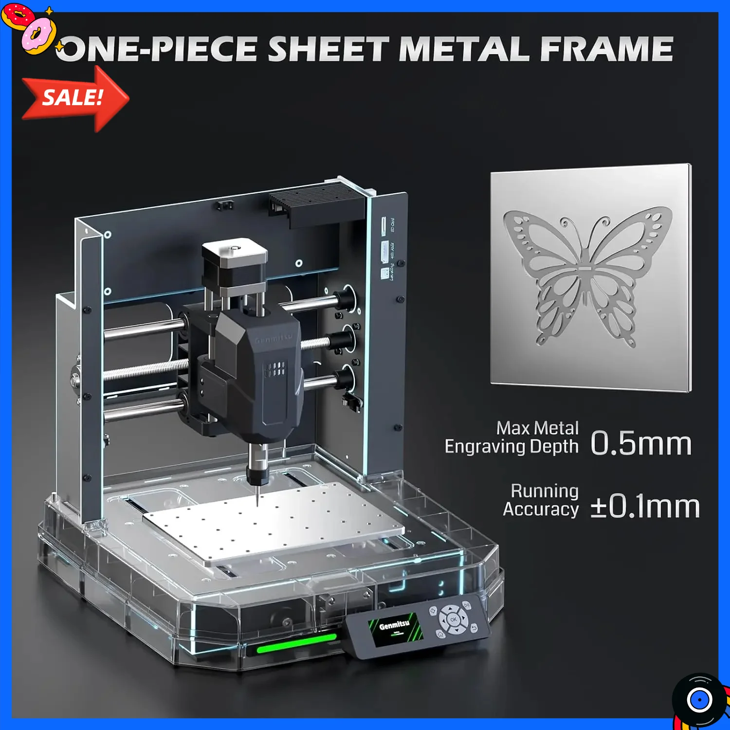 BestsellerCubiko CNC Router Machine with Enclosure, PCB Milling Machine, Smart Desktop CNC with Auto Z-Probing, WiFi & APP Suppo