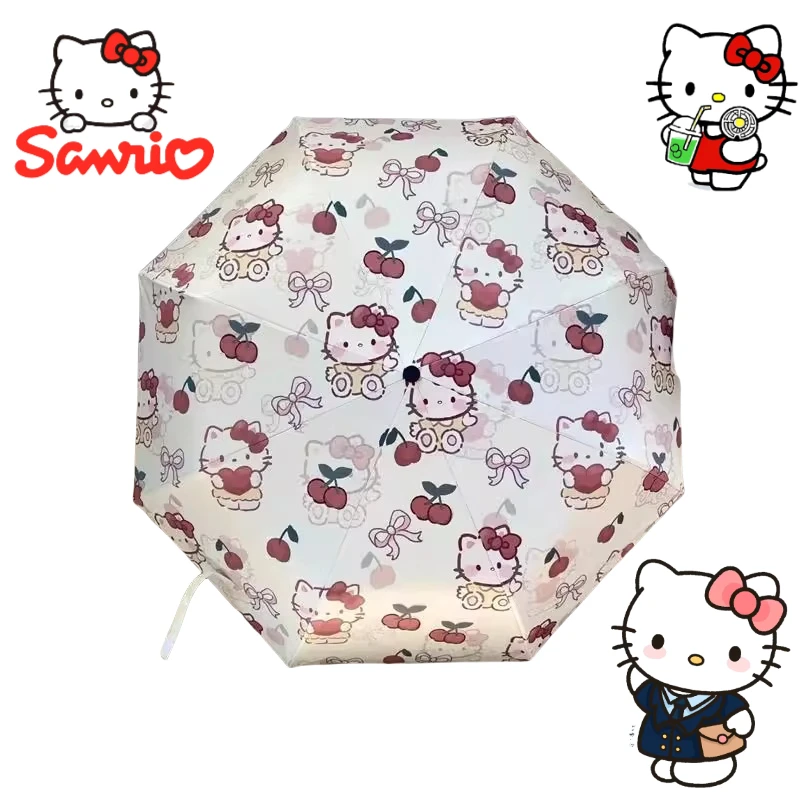 

Sanrio Hello Kitty Cartoon Cute Umbrella Creative Kawaii Girls' Summer Sunshade Sunscreen UV Protection Umbrella Gift Wholesale