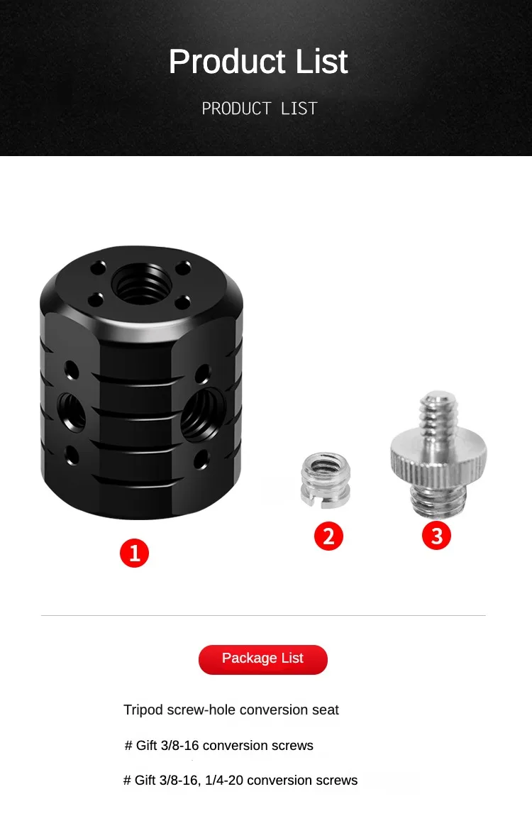 Stativschrauben-Adapter, 3/8 Zoll, 1/4 Zoll, ARRI-Loch-Konvertierungs-Verlängerungshalterung für DSLR-Kamera-Monitor, Fülllicht, magischer Arm, Fotohalterung – Detail 9